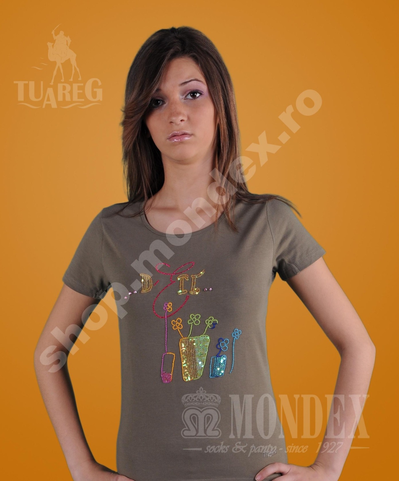 Tricou cu maneca scurta pentru femei - 7002-1
