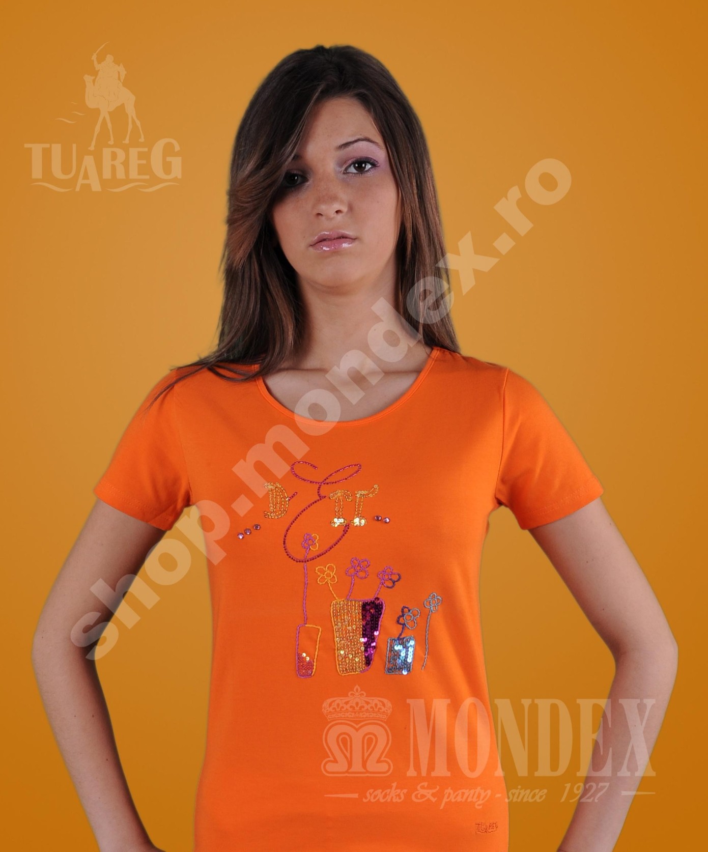 Tricou cu maneca scurta pentru femei - 7002-1