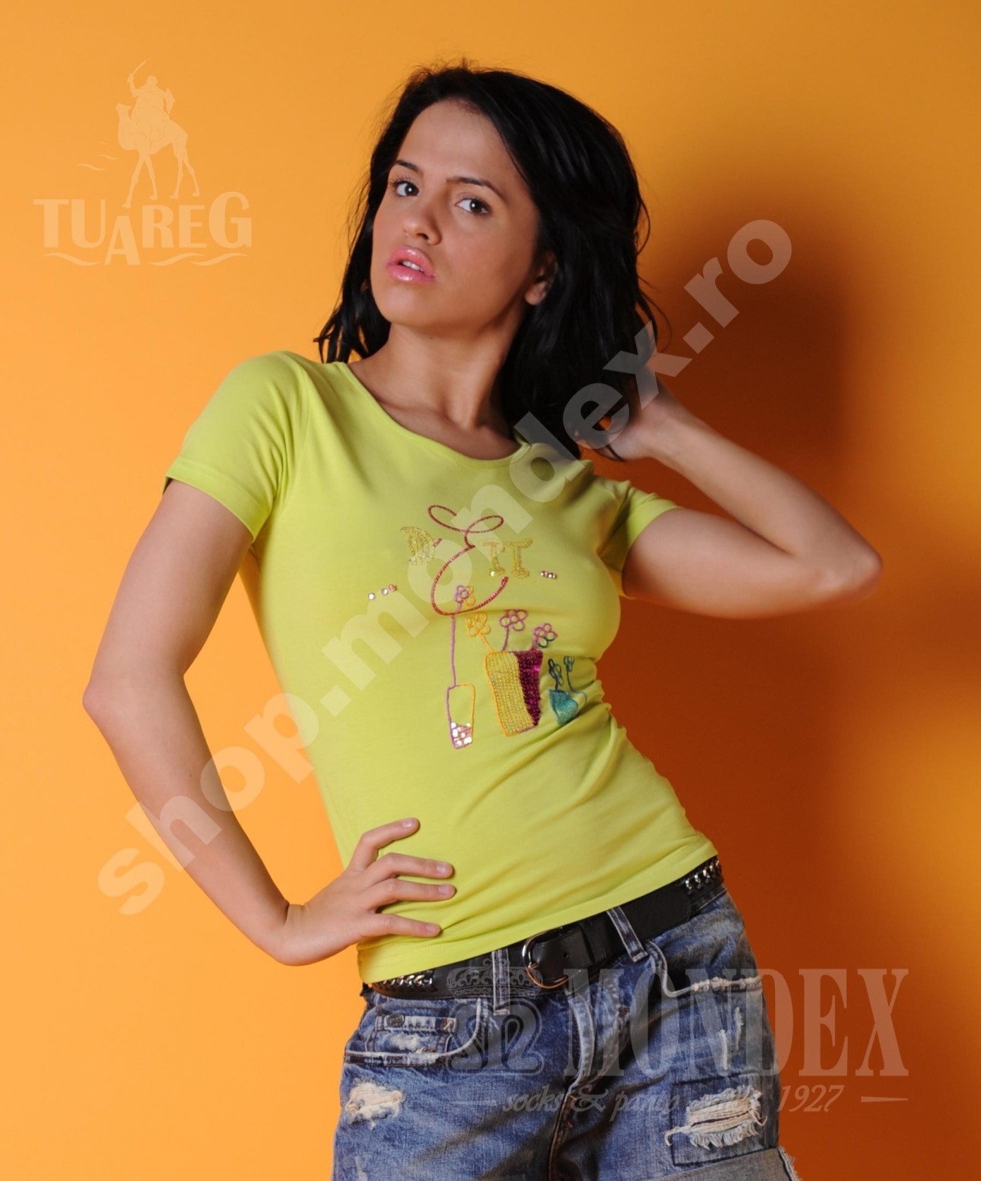 Tricou cu maneca scurta pentru femei - 7002-1