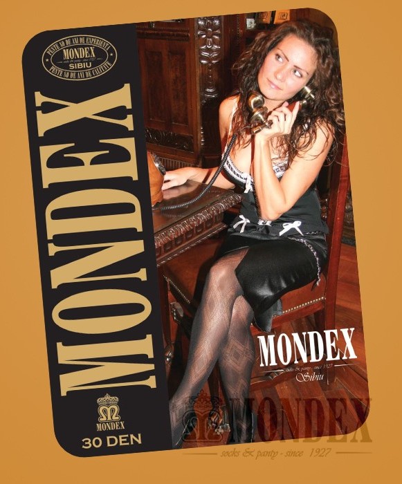Ciorapi pantalon elasticizati cu model, 30 den - 923-1