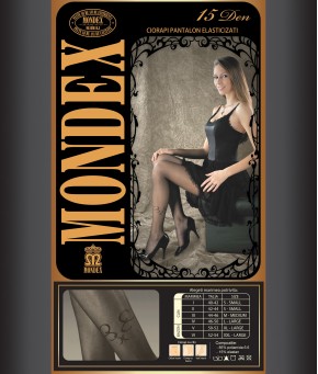 CIORAPI PANTALON ELASTICIZATI CU MODEL, 15 DEN